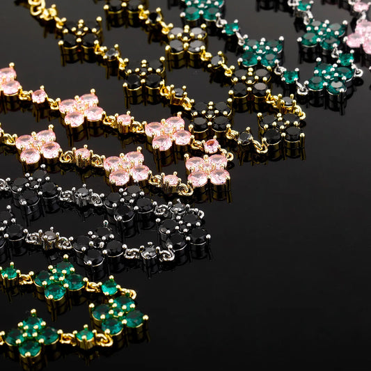 Flower Rhinestone Bracelet