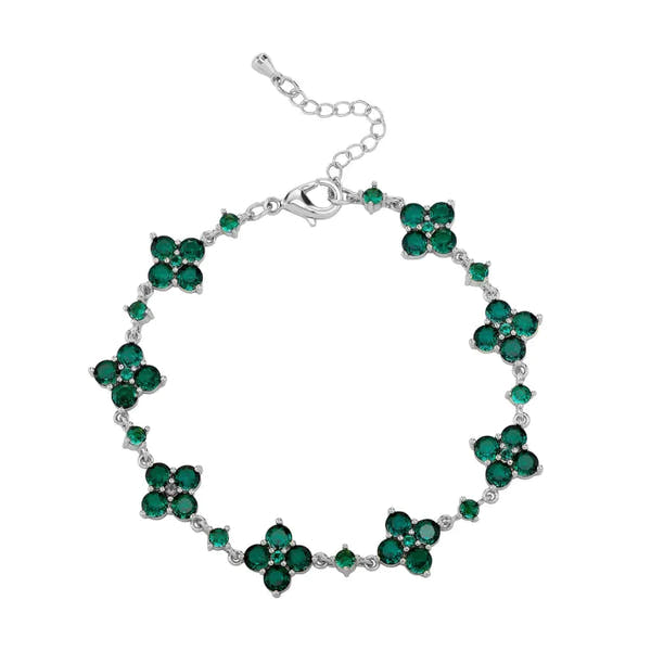 Flower Rhinestone Bracelet