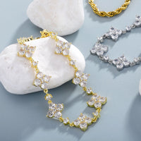 Flower Rhinestone Bracelet